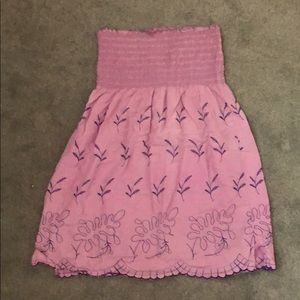 Light purple strapless sundress/cover up